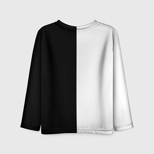 Детский лонгслив Black white пополам / 3D-принт – фото 2