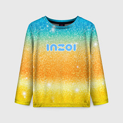 Лонгслив детский Inzoi лого и блестки, цвет: 3D-принт
