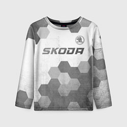Лонгслив детский Skoda - white gradient посередине, цвет: 3D-принт