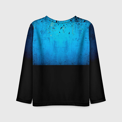 Детский лонгслив Красная кегля на синем / 3D-принт – фото 2