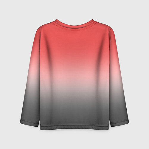 Детский лонгслив Бледный красно-серый градиент / 3D-принт – фото 2