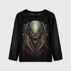 Лонгслив детский Пришелец в ретро стиле, цвет: 3D-принт