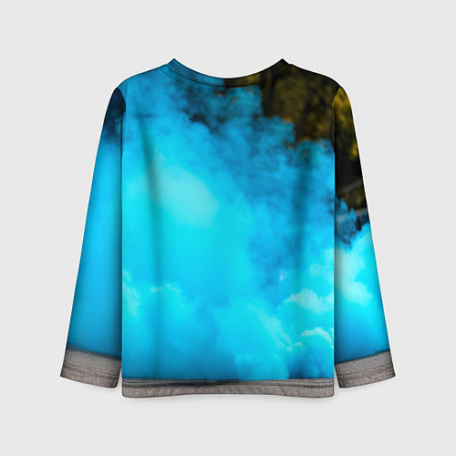 Детский лонгслив Самокат в синем дыму / 3D-принт – фото 2