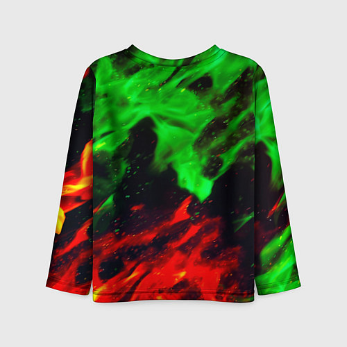 Детский лонгслив Monster energy огонь лого / 3D-принт – фото 2