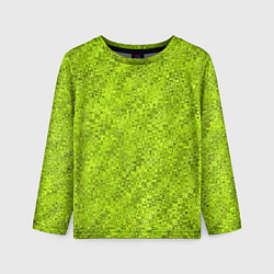 Лонгслив детский Салатовый текстурированный, цвет: 3D-принт