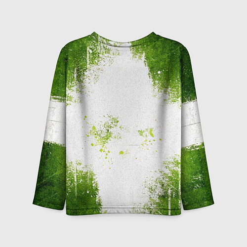 Детский лонгслив Теннисная ракетка в зеленом / 3D-принт – фото 2