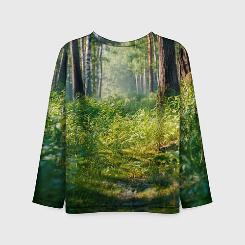 Детский лонгслив Колобок и заяц в лесу / 3D-принт – фото 2