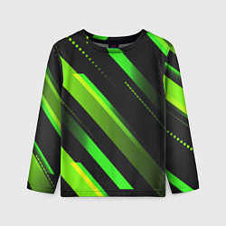 Лонгслив детский Color black green, цвет: 3D-принт
