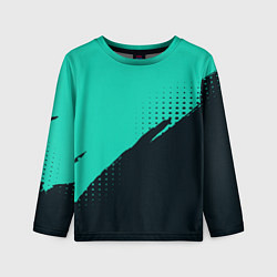 Лонгслив детский Color black light blue, цвет: 3D-принт