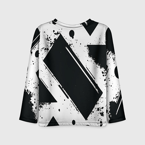Детский лонгслив Color black white / 3D-принт – фото 2