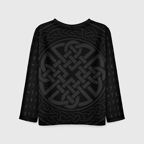 Детский лонгслив Оберег в узоре и руны / 3D-принт – фото 2