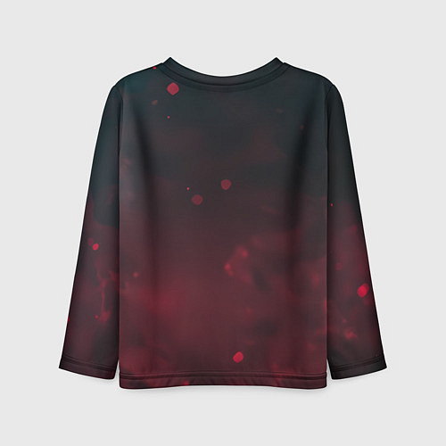 Детский лонгслив Красный скелет космонавта / 3D-принт – фото 2