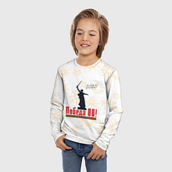 Лонгслив детский 2025 Праздник Победы 80, цвет: 3D-принт — фото 2