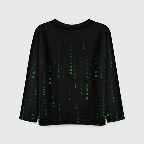 Детский лонгслив Color black green / 3D-принт – фото 2