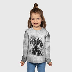 Лонгслив детский The last of us grey grunge, цвет: 3D-принт — фото 2