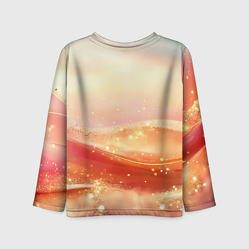 Детский лонгслив Оранжевые пески - абстракция / 3D-принт – фото 2