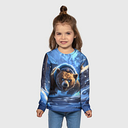 Лонгслив детский Злой русский медведь иллюстрация, цвет: 3D-принт — фото 2