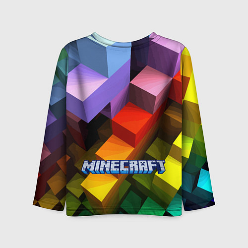 Детский лонгслив Minecraft - pattern / 3D-принт – фото 2