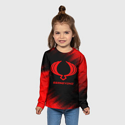 Лонгслив детский SsangYong - red gradient, цвет: 3D-принт — фото 2