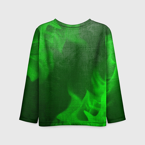 Детский лонгслив Free Fire - green gradient / 3D-принт – фото 2