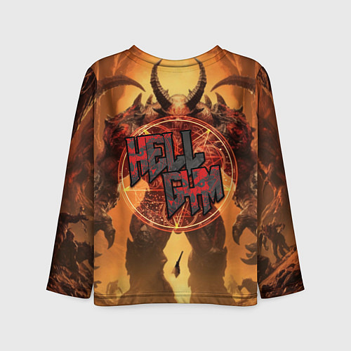 Детский лонгслив Doom hell gym / 3D-принт – фото 2