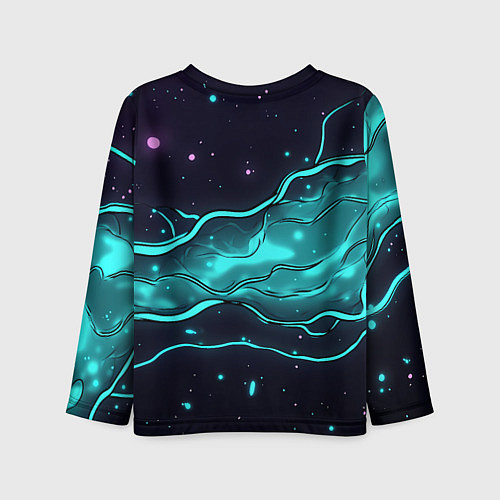 Детский лонгслив Россия - березовая абстракция / 3D-принт – фото 2