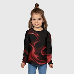 Лонгслив детский Color red, цвет: 3D-принт — фото 2