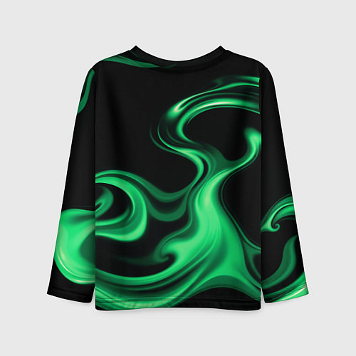 Детский лонгслив Color green smoke / 3D-принт – фото 2