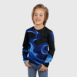 Лонгслив детский Color blue smoke, цвет: 3D-принт — фото 2