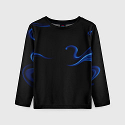 Лонгслив детский Color blue abstraction, цвет: 3D-принт