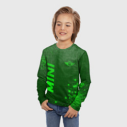 Лонгслив детский Mini - green gradient вертикально, цвет: 3D-принт — фото 2