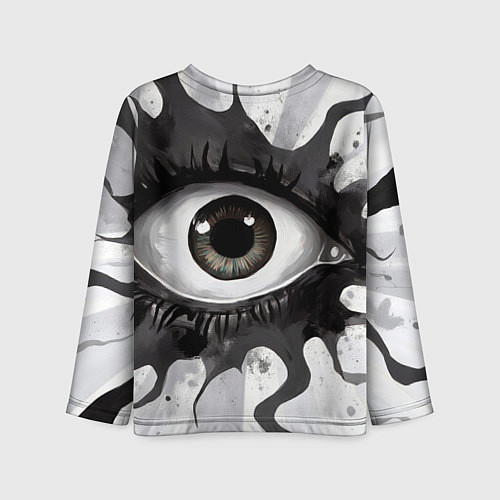 Детский лонгслив Глаз и щупальца - психоделика / 3D-принт – фото 2