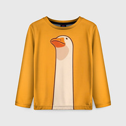 Лонгслив детский Гусь смотрит, цвет: 3D-принт