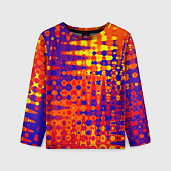 Детский лонгслив Пламенный сочный оранжево-синий