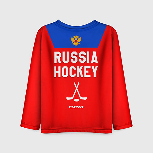 Детский лонгслив Сборная России по Хоккею / 3D-принт – фото 2