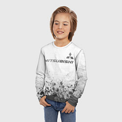 Лонгслив детский Mitsubishi - white gradient посередине, цвет: 3D-принт — фото 2