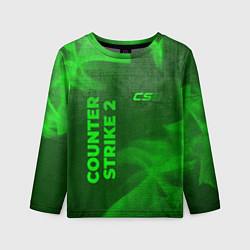 Лонгслив детский Counter Strike 2 - green gradient вертикально, цвет: 3D-принт