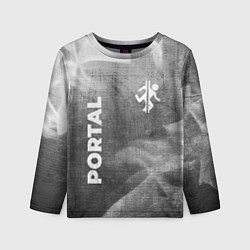 Детский лонгслив Portal - grey gradient вертикально
