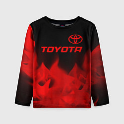 Лонгслив детский Toyota - red gradient посередине, цвет: 3D-принт
