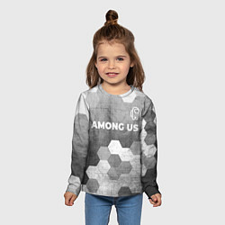 Лонгслив детский Among Us - grey gradient посередине, цвет: 3D-принт — фото 2