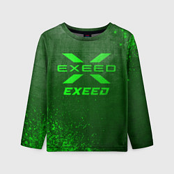 Лонгслив детский Exeed - green gradient, цвет: 3D-принт