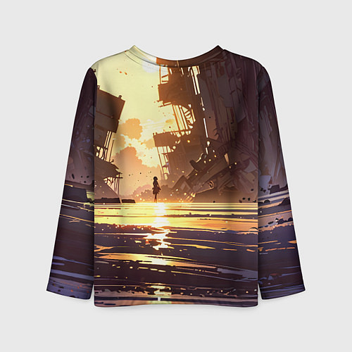 Детский лонгслив Аниме под солнцем / 3D-принт – фото 2