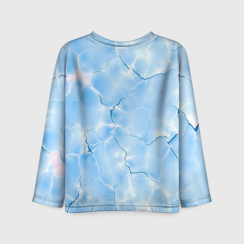 Детский лонгслив Прозрачная голубая вода / 3D-принт – фото 2