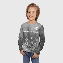 Лонгслив детский Gears of War - grey gradient посередине, цвет: 3D-принт — фото 2