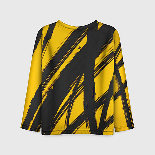 Детский лонгслив Абстракция на желтом / 3D-принт – фото 2