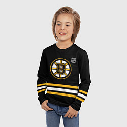 Лонгслив детский Бостон Брюинз хоккей, цвет: 3D-принт — фото 2