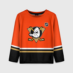 Лонгслив детский Анахайм Дакс хоккей, цвет: 3D-принт