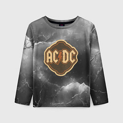 Лонгслив детский ACDC ретро логотип, цвет: 3D-принт