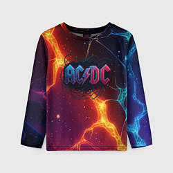 Лонгслив детский ACDC логотип в градиенте, цвет: 3D-принт
