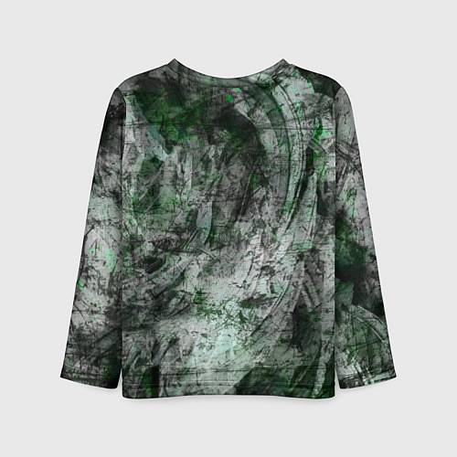 Детский лонгслив Абстракция - grey emerald rock / 3D-принт – фото 2